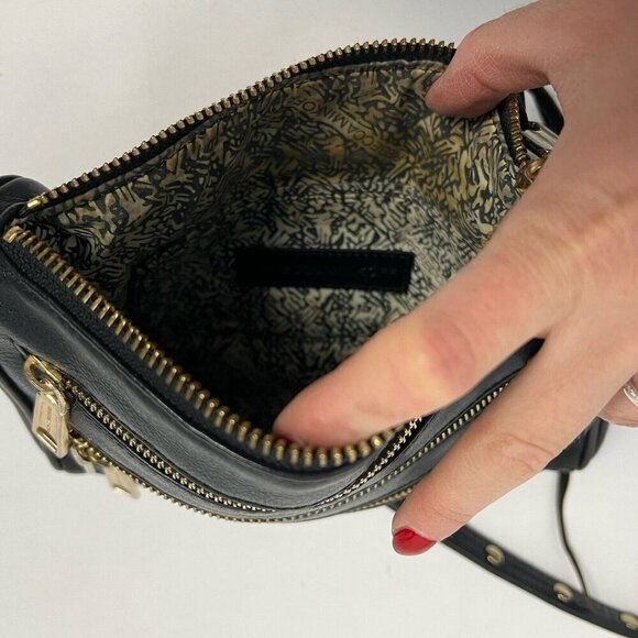 Rebecca Minkoff 4 Zip Cross-body Leather Bag, Black Leather Silver Hardware - Picture 7 of 10